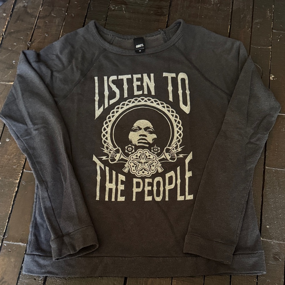 Obey Charcoal Graphic Sweatshirt